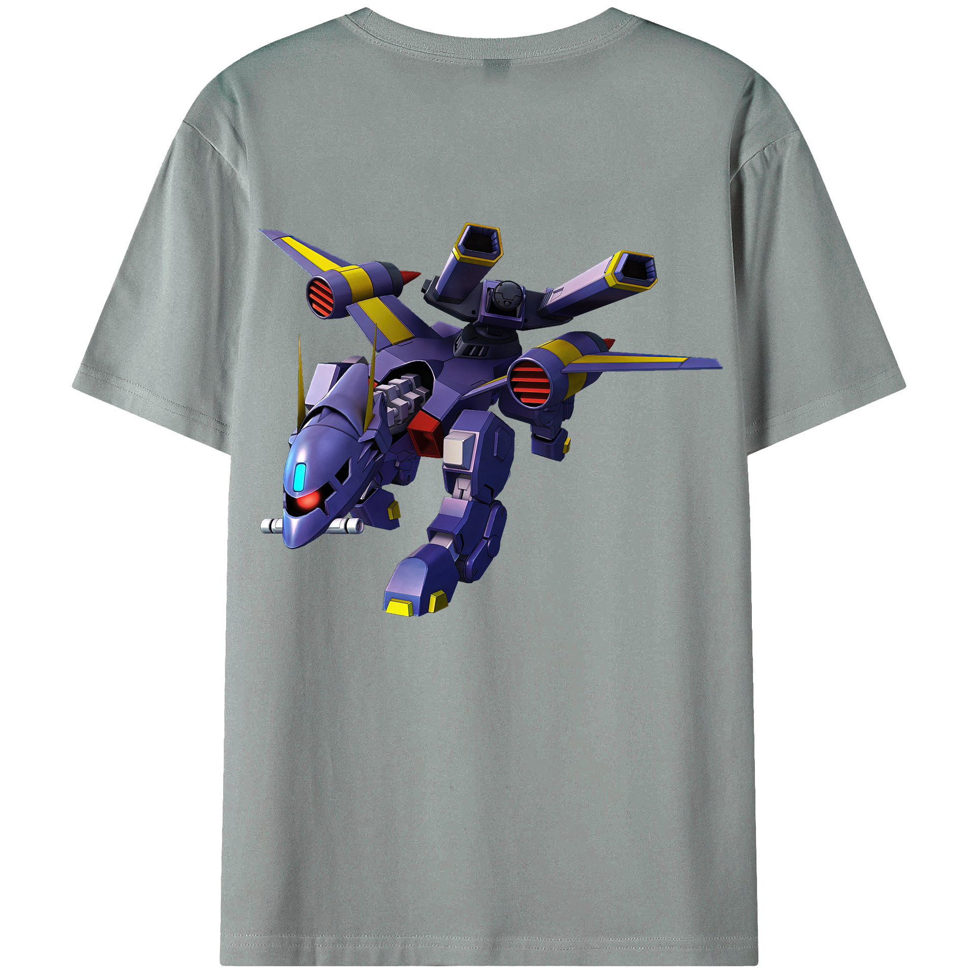 （画像用） 機動戦士ガンダム Mobile Suit Gundam 綿100％ メンズ半袖Tシャツ（バックプリント） 通気性